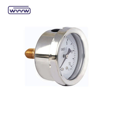 Industriële Messing Achterste Mount Olie Gevulde Manometer Voor Glycerine