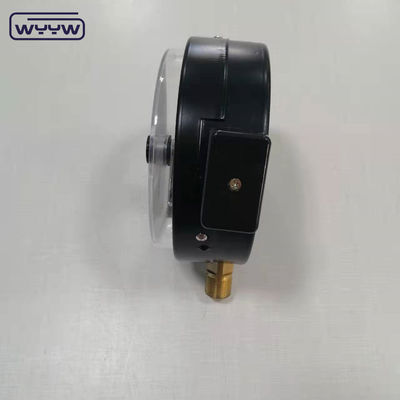 1.6MPa zwart stalen behuizing 1/2&quot;bsp M20X1.5 6 inch elektrisch contact dubbele schaal manometer drukmeter prijs