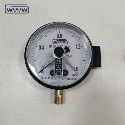 NO+NC 1MPa aardgasdrukmeter 4 inch 100 mm elektrische contactmanometer
