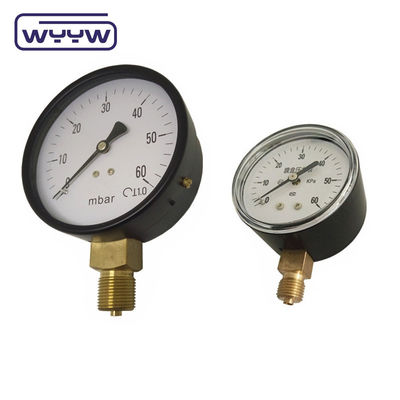 zwart staal lpg lage capsule drukmeter Custom specificaties 2,5 &quot; 63mm 0-5psi