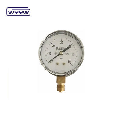 Bellows Type Capsule Drukmeter 63mm InH2O Manometer 100 Mbar