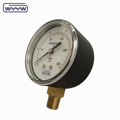150mbar Low Bellows Type Pressuremeter Manometer 63mm Bottom Mount