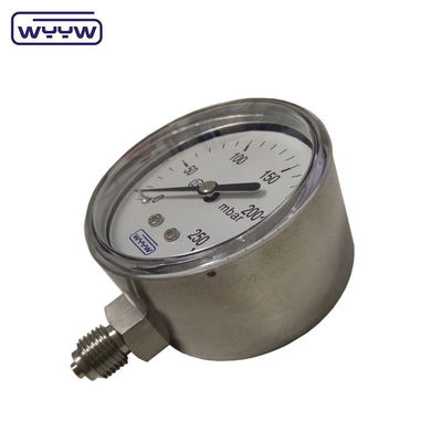 MMWC &amp; Mbar 63mm Capsule Pressure Gauge Manometer Roestvrij staal materiaal