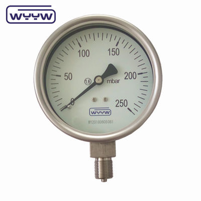 100mm 4 &quot; alle roestvrij staal drukmeter, Bellow type drukmeter