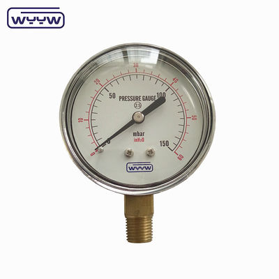 mbar inH2O laagdrukblaasjes drukmeter 2,5&quot;