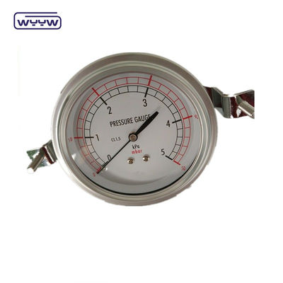 80 mm Kpa Mbar Bellows Drukmeter Lage druk manometer Radiële verbinding