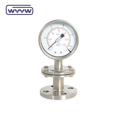 Tri Clamp Membrane Pressure Gauge roestvrij staal behuizing 100 mm