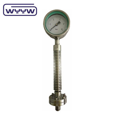 ISO9001 Hoogtemperatuurdrukmeter Manometer 100 mm Diafragma Afdichting Type