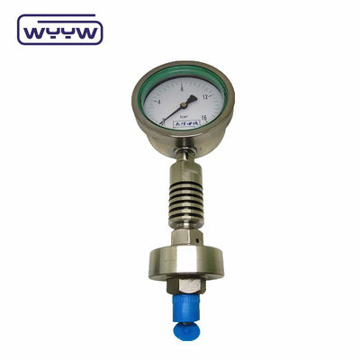 ISO9001 Hoogtemperatuurdrukmeter Manometer 100 mm Diafragma Afdichting Type