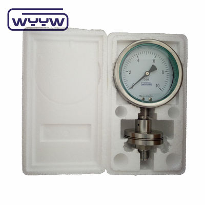 industriële manometer 100 mm diafragma afdichting chemische installatie drukmeter
