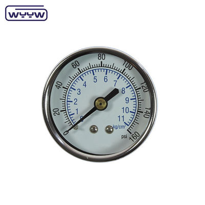 Drooggebruik Geen olie Terugmontage drukmeter 160 Psi Air 60mm SS drukmeter