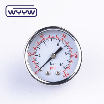 Drooggebruik Geen olie Terugmontage drukmeter 160 Psi Air 60mm SS drukmeter