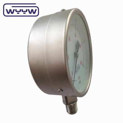 Droog SS304 Bourdon Sedeme drukmeter Achterverbinding 4' Grootte