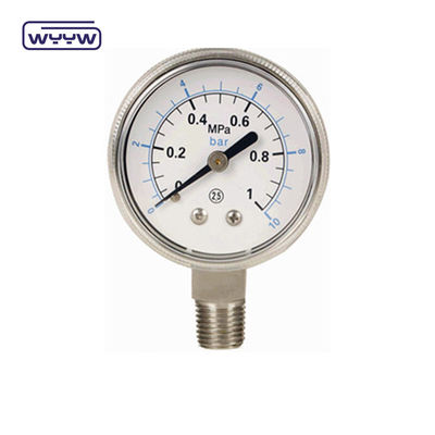 1/4&quot; Bsp 304 roestvrij staal drukmeter onderste verbinding 60mm