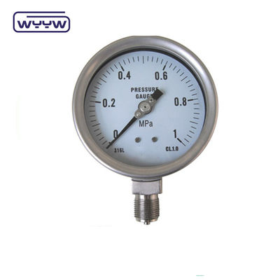 1/4&quot; Bsp 304 roestvrij staal drukmeter onderste verbinding 60mm