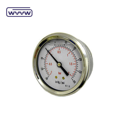 hoge kwaliteit axiale manometer MPa/bar/kg Terugverbinding 60mm volle 304ss roestvrijstalen drukmeter