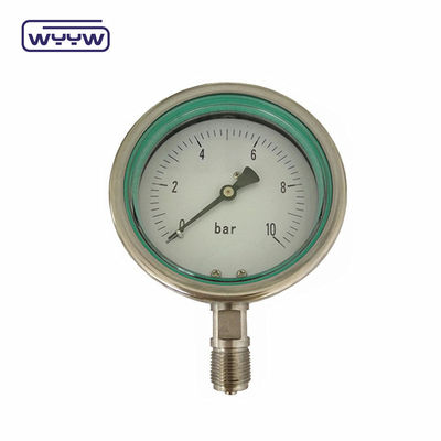 ss304 speciale draad hoge druk 1000 bar olie gevulde drukmeter 4&quot;