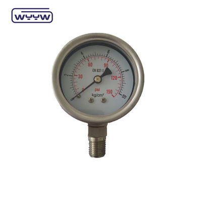 EN837-1 drukmeter voor bajonetlijst met olie van 63 mm