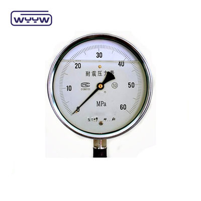60 mm SS304 Industrial Liquid Filled U Tube Pressure Gauge Bourdon Tube Manometer