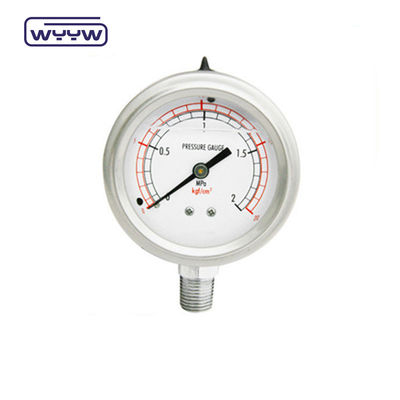60 mm SS304 Industrial Liquid Filled U Tube Pressure Gauge Bourdon Tube Manometer