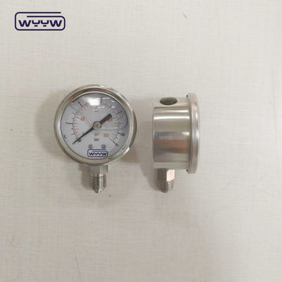 Vloeistof gevulde drukmeter 50 mm Onderste 1/4&quot;Npt OEM-drukmeter