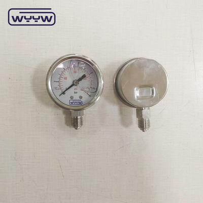 Vloeistof gevulde drukmeter 50 mm Onderste 1/4&quot;Npt OEM-drukmeter