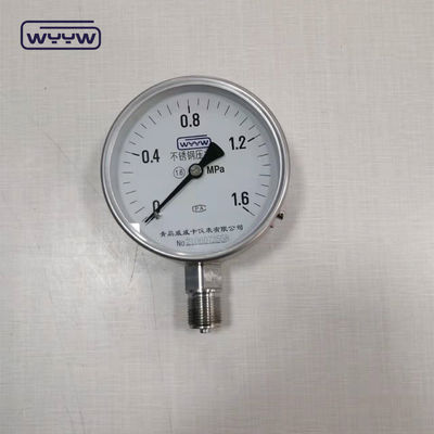 Drukmeter van roestvrij staal Droog bodem 1/2&quot; Bsp. Gebruik voor luchtwater