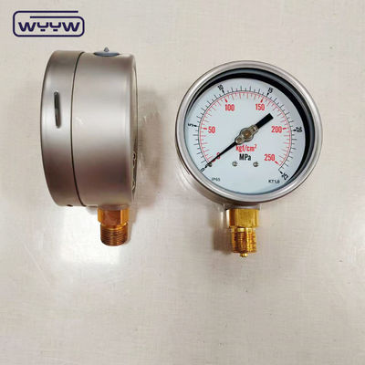 Bezel-hoes van roestvrij staal Manometer gasdruk 0-25MPa 0-250kgf/Cm2