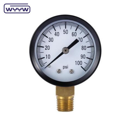 Onderste drukmeter met NPT BSP-aansluiting voor lucht en water