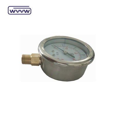 0-100 Mpa Manometer Luchtdrukmeter Bottom Port Connection Type Brass Case