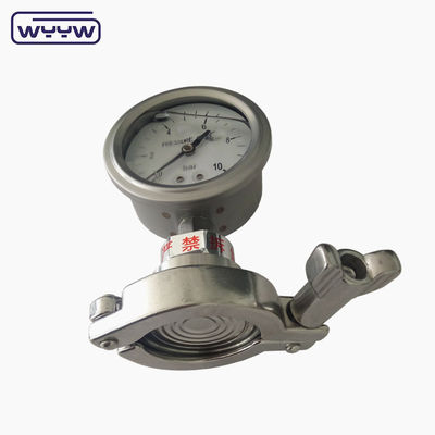 2.5 inch diafragma-drukmeter met onderste aansluiting en NPT-draad