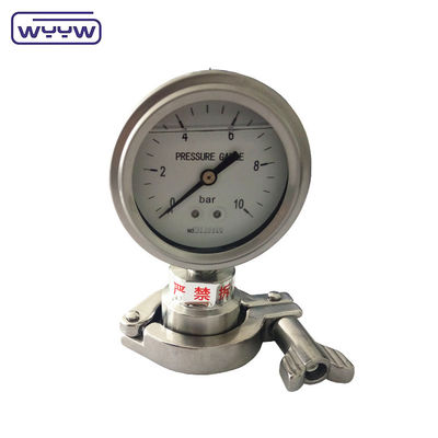 2.5 inch diafragma-drukmeter met onderste aansluiting en NPT-draad
