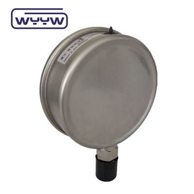 100 mm industriële vloeistof gevulde drukmeter met acrylvenster en gemakkelijke installatie