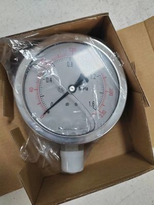 Professionele drukmetingsinstrument met vloeistofvul 1/2'PT/NPT/G/M draad zwart geverfde aluminium wijzer