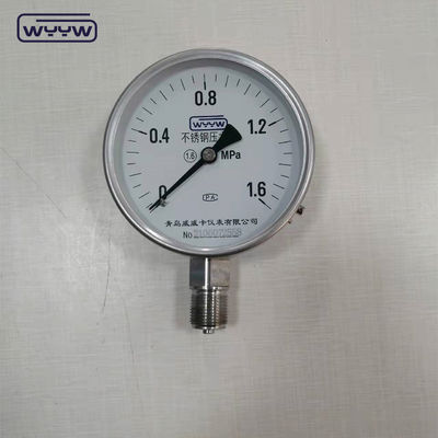 100 mm doorsnede SS304 droge drukmeter met ±1,6% nauwkeurigheid Klasse Alternatief