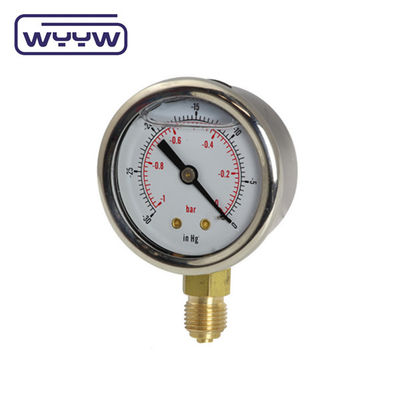 2.5 inch Dial Size Vacuum Measurement Instrument voor drukbereik van 30inHG Vacuum door 15000psi
