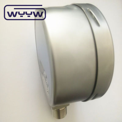 Aluminium zwarte pointer capsule drukmeter 100mm 1/2 verbindingsgroottes voor zware toepassingen