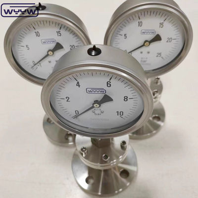 1/4 1/2&quot; Inch NPT BSP Diafragma Gauge Onderste verbindingslocatie ±2,5% 1,6% nauwkeurigheid