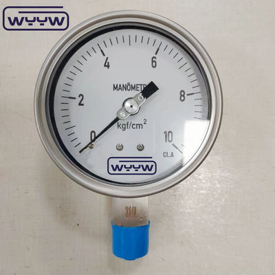Bajonet Ss304 Hoesje ss316 draad Glycerine Gevulde veiligheidsglasdrukmeter met aanpassingswijzer