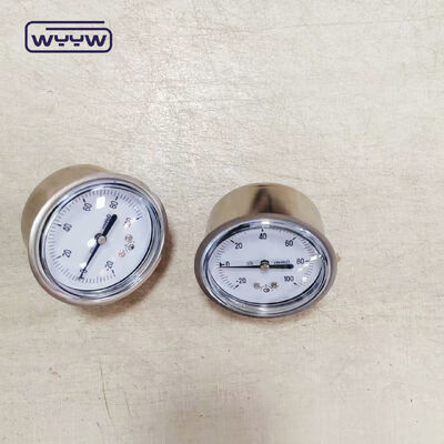 63mm Axiale Mbar Balgdrukmeter met SS304 Behuizing voor Industriële Toepassingen