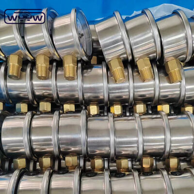 Roestvrijstalen 50mm glycerinegevulde vloeistofdrukmanometer met bodemmontage 14Bar/200Psi