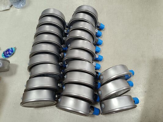 4-inch 100mm vloeistof gevulde hydraulische drukmeter met 0-2.5MPa/0-25kgf/cm2 bereik en schokbestendig ontwerp