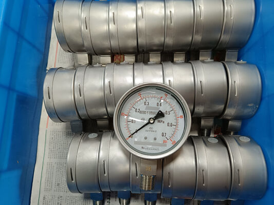 4 inch 316 roestvrijstalen drukmeter met bajonetten ring voor schokbestendige prestaties