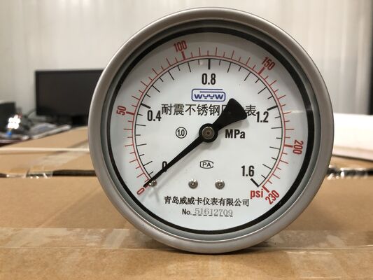 4 inch 100mm roestvrij staal drukmeter trillingsbestendige Corrosiebestendige Geen olie vul manometer