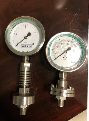 Stainless Steel Diaphragm Pressure Gauge met Diaphragm Seal Protection voor chemische en sanitaire toepassingen
