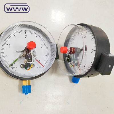 150 mm zwart staal Magnetisch geholpen elektrisch contact manometer drukmeter met een nauwkeurigheid van 1,6%