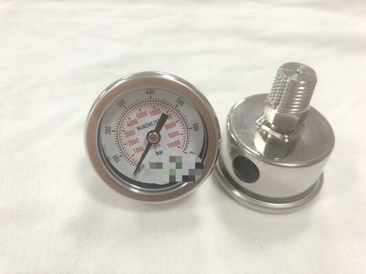 1.5 inch 40mm Alle roestvrij staal Back Pressure Gauge met 0-700bar 0-10000psi Dual Scale