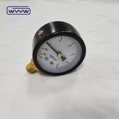 60 mm Dial Size Zwarte stalen behuizing Onderdrukmeter Gasdrukmeter