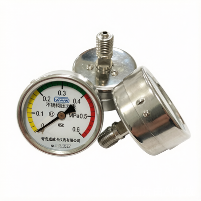 BSP draad standaard hoge drukmeter Bottom Mount Design Incorporating Bourdon Tube Pressure Element voor prestaties