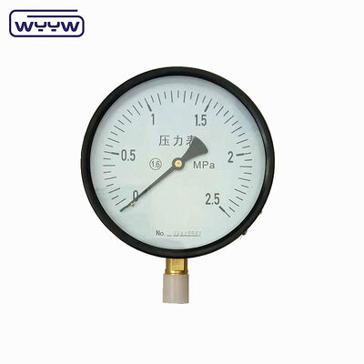 100 mm industriële manometer met zwarte ijzeren behuizing | Bulkfabrieksproductie